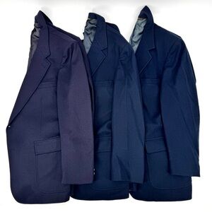 Crafters Lot of 3 (5 lb) 100% Pure Wool Navy Men’s Blazers for Upcycle/Repurpose